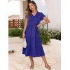 image:imageANRABESS Womens Summer Casual Short Sleeve V Neck Midi Dresses 2026 Spring Flowy Aline Tiered T Shirts Boho Beach DressRoyal Blue