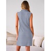 image:imageANRABESS Womens Summer Dresses Casual Sleeveless Ribbed Half Zip Polo Collar Tshirt Dress 2026 Spring Tunics Short SundressBlue White Stripe
