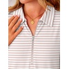image:imageANRABESS Womens Summer Dresses Casual Sleeveless Ribbed Half Zip Polo Collar Tshirt Dress 2026 Spring Tunics Short SundressPink White Stripe
