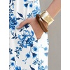 image:imageANRABESS Womens Summer Maxi Dress V Neck Short Sleeve Slit Side Shirt Dress Loose Fit Travel Beach Dress with PocketsBlue White Floral