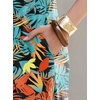 image:imageANRABESS Womens Summer Maxi Dress V Neck Short Sleeve Slit Side Shirt Dress Loose Fit Travel Beach Dress with PocketsOrange Blue Floral