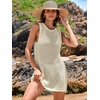 image:imageANRABESS Womens Swimsuit Cover Up Sleeveless Knit 2026 Summer Outfits Swimwear Bathing Suit Coverup Crochet Beach DressApricot