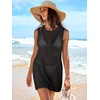 image:imageANRABESS Womens Swimsuit Cover Up Sleeveless Knit 2026 Summer Outfits Swimwear Bathing Suit Coverup Crochet Beach DressBlack