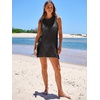 image:imageANRABESS Womens Swimsuit Cover Up Sleeveless Knit 2026 Summer Outfits Swimwear Bathing Suit Coverup Crochet Beach DressBlack