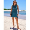 image:imageANRABESS Womens Swimsuit Cover Up Sleeveless Knit 2026 Summer Outfits Swimwear Bathing Suit Coverup Crochet Beach DressCyan