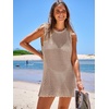 image:imageANRABESS Womens Swimsuit Cover Up Sleeveless Knit 2026 Summer Outfits Swimwear Bathing Suit Coverup Crochet Beach DressKhaki