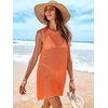 image:imageANRABESS Womens Swimsuit Cover Up Sleeveless Knit 2026 Summer Outfits Swimwear Bathing Suit Coverup Crochet Beach DressOrange