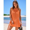 image:imageANRABESS Womens Swimsuit Cover Up Sleeveless Knit 2026 Summer Outfits Swimwear Bathing Suit Coverup Crochet Beach DressOrange