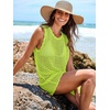 image:imageANRABESS Womens Swimsuit Cover Up Sleeveless Knit 2026 Summer Outfits Swimwear Bathing Suit Coverup Crochet Beach DressPea Green