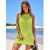 image:imageANRABESS Womens Swimsuit Cover Up Sleeveless Knit 2026 Summer Outfits Swimwear Bathing Suit Coverup Crochet Beach DressPea Green