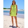 image:imageANRABESS Womens Swimsuit Cover Up Sleeveless Knit 2026 Summer Outfits Swimwear Bathing Suit Coverup Crochet Beach DressPea Green