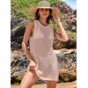 image:imageANRABESS Womens Swimsuit Cover Up Sleeveless Knit 2026 Summer Outfits Swimwear Bathing Suit Coverup Crochet Beach DressPink