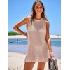image:imageANRABESS Womens Swimsuit Cover Up Sleeveless Knit 2026 Summer Outfits Swimwear Bathing Suit Coverup Crochet Beach DressPink