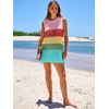 image:imageANRABESS Womens Swimsuit Cover Up Sleeveless Knit 2026 Summer Outfits Swimwear Bathing Suit Coverup Crochet Beach DressRainbow