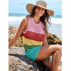 image:imageANRABESS Womens Swimsuit Cover Up Sleeveless Knit 2026 Summer Outfits Swimwear Bathing Suit Coverup Crochet Beach DressRainbow