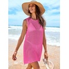image:imageANRABESS Womens Swimsuit Cover Up Sleeveless Knit 2026 Summer Outfits Swimwear Bathing Suit Coverup Crochet Beach DressRose