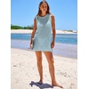 image:imageANRABESS Womens Swimsuit Cover Up Sleeveless Knit 2026 Summer Outfits Swimwear Bathing Suit Coverup Crochet Beach DressSky Blue