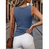 image:imageANRABESS Womens V Neck Tank Tops Soft Comfy Ribbed Knit Slim Fitted Going Out Shirts Summer Outfits for Travel Work DailyDark Blue