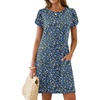Floral Blue White