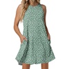 Green White Floral
