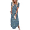 Blue White Green Floral