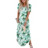 Green White Floral