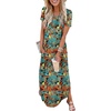 Orange Blue Floral