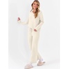 image:imageANRABESS Lounge Sets for Women Fuzzy Fleece Pajama Sets 2 Piece Outfits Cozy Sweater Matching Set 2026 Fall Winter LoungewearBeige