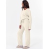 image:imageANRABESS Lounge Sets for Women Fuzzy Fleece Pajama Sets 2 Piece Outfits Cozy Sweater Matching Set 2026 Fall Winter LoungewearBeige