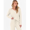 image:imageANRABESS Lounge Sets for Women Fuzzy Fleece Pajama Sets 2 Piece Outfits Cozy Sweater Matching Set 2026 Fall Winter LoungewearBeige
