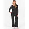 image:imageANRABESS Lounge Sets for Women Fuzzy Fleece Pajama Sets 2 Piece Outfits Cozy Sweater Matching Set 2026 Fall Winter LoungewearBlack