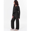 image:imageANRABESS Lounge Sets for Women Fuzzy Fleece Pajama Sets 2 Piece Outfits Cozy Sweater Matching Set 2026 Fall Winter LoungewearBlack