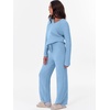 image:imageANRABESS Lounge Sets for Women Fuzzy Fleece Pajama Sets 2 Piece Outfits Cozy Sweater Matching Set 2026 Fall Winter LoungewearBlue