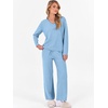 image:imageANRABESS Lounge Sets for Women Fuzzy Fleece Pajama Sets 2 Piece Outfits Cozy Sweater Matching Set 2026 Fall Winter LoungewearBlue