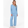 image:imageANRABESS Lounge Sets for Women Fuzzy Fleece Pajama Sets 2 Piece Outfits Cozy Sweater Matching Set 2026 Fall Winter LoungewearBlue