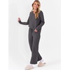 image:imageANRABESS Lounge Sets for Women Fuzzy Fleece Pajama Sets 2 Piece Outfits Cozy Sweater Matching Set 2026 Fall Winter LoungewearDeep Grey
