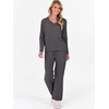image:imageANRABESS Lounge Sets for Women Fuzzy Fleece Pajama Sets 2 Piece Outfits Cozy Sweater Matching Set 2026 Fall Winter LoungewearDeep Grey