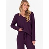 image:imageANRABESS Lounge Sets for Women Fuzzy Fleece Pajama Sets 2 Piece Outfits Cozy Sweater Matching Set 2026 Fall Winter LoungewearDeep Viole