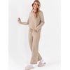 image:imageANRABESS Lounge Sets for Women Fuzzy Fleece Pajama Sets 2 Piece Outfits Cozy Sweater Matching Set 2026 Fall Winter LoungewearLight Khaki