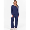 image:imageANRABESS Lounge Sets for Women Fuzzy Fleece Pajama Sets 2 Piece Outfits Cozy Sweater Matching Set 2026 Fall Winter LoungewearNavy Blue