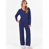 image:imageANRABESS Lounge Sets for Women Fuzzy Fleece Pajama Sets 2 Piece Outfits Cozy Sweater Matching Set 2026 Fall Winter LoungewearNavy Blue