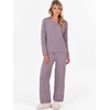 image:imageANRABESS Lounge Sets for Women Fuzzy Fleece Pajama Sets 2 Piece Outfits Cozy Sweater Matching Set 2026 Fall Winter LoungewearPurple