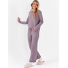 image:imageANRABESS Lounge Sets for Women Fuzzy Fleece Pajama Sets 2 Piece Outfits Cozy Sweater Matching Set 2026 Fall Winter LoungewearPurple