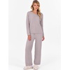 image:imageANRABESS Lounge Sets for Women Fuzzy Fleece Pajama Sets 2 Piece Outfits Cozy Sweater Matching Set 2026 Fall Winter LoungewearSilver Grey