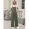 image:imageANRABESS Overalls for Women 2026 Summer Casual Loose One Piece Outfits Baggy Wide Leg Jumpers Lightweight Comfy RompersArmy Green
