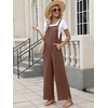 image:imageANRABESS Overalls for Women 2026 Summer Casual Loose One Piece Outfits Baggy Wide Leg Jumpers Lightweight Comfy RompersBrown