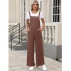 image:imageANRABESS Overalls for Women 2026 Summer Casual Loose One Piece Outfits Baggy Wide Leg Jumpers Lightweight Comfy RompersBrown