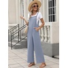 image:imageANRABESS Overalls for Women 2026 Summer Casual Loose One Piece Outfits Baggy Wide Leg Jumpers Lightweight Comfy RompersGrey Blue