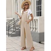 image:imageANRABESS Overalls for Women 2026 Summer Casual Loose One Piece Outfits Baggy Wide Leg Jumpers Lightweight Comfy RompersLight Khaki