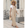 image:imageANRABESS Overalls for Women 2026 Summer Casual Loose One Piece Outfits Baggy Wide Leg Jumpers Lightweight Comfy RompersLight Khaki